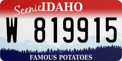 ID license plate W819915