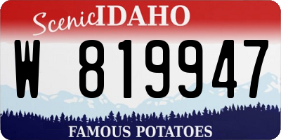 ID license plate W819947