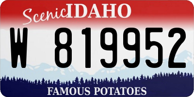 ID license plate W819952