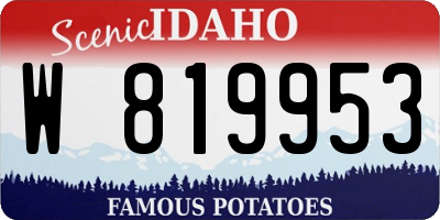 ID license plate W819953