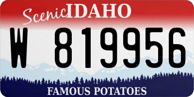 ID license plate W819956