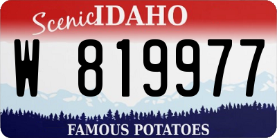 ID license plate W819977