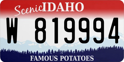 ID license plate W819994