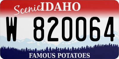 ID license plate W820064