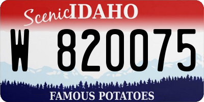 ID license plate W820075