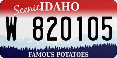 ID license plate W820105
