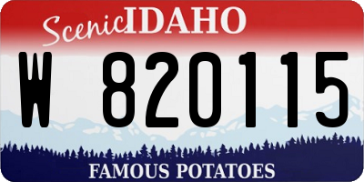 ID license plate W820115