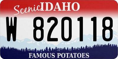 ID license plate W820118