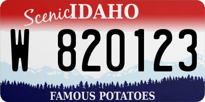 ID license plate W820123