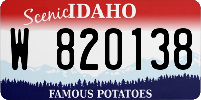 ID license plate W820138