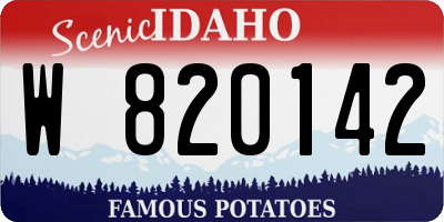 ID license plate W820142