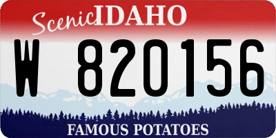 ID license plate W820156