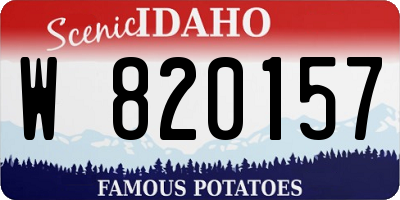 ID license plate W820157