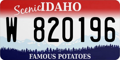 ID license plate W820196