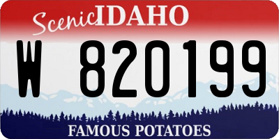 ID license plate W820199