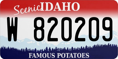 ID license plate W820209