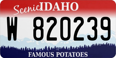 ID license plate W820239