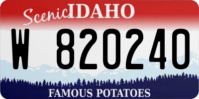 ID license plate W820240