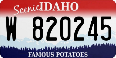 ID license plate W820245