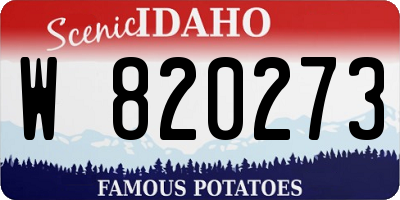 ID license plate W820273