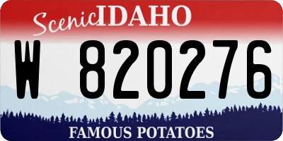 ID license plate W820276
