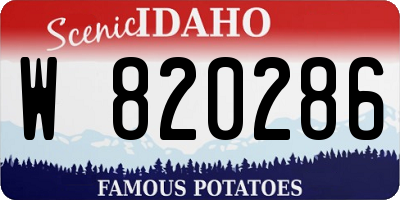 ID license plate W820286