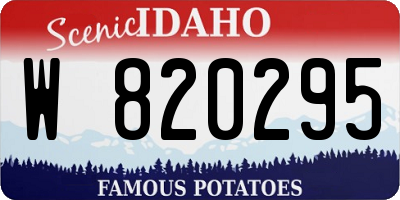 ID license plate W820295