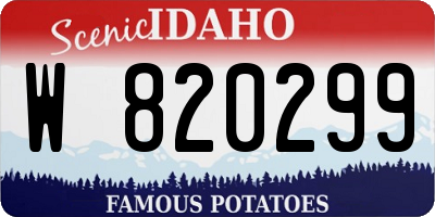 ID license plate W820299