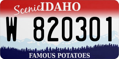 ID license plate W820301