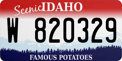 ID license plate W820329