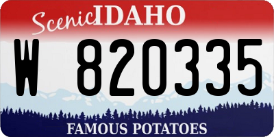 ID license plate W820335