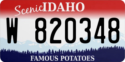 ID license plate W820348