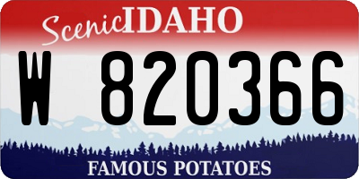 ID license plate W820366