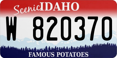 ID license plate W820370