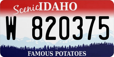 ID license plate W820375