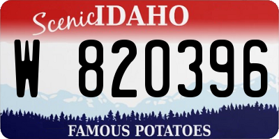 ID license plate W820396