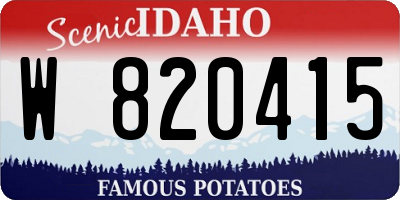 ID license plate W820415