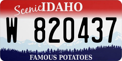 ID license plate W820437