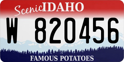 ID license plate W820456