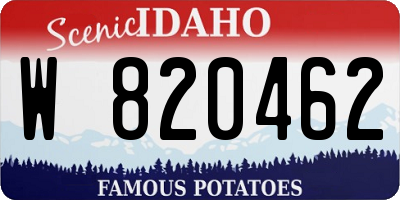 ID license plate W820462