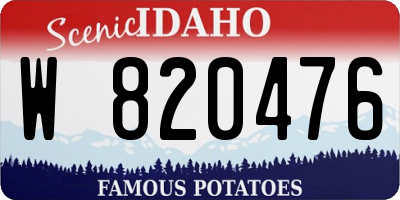 ID license plate W820476