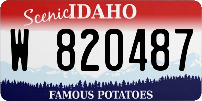 ID license plate W820487
