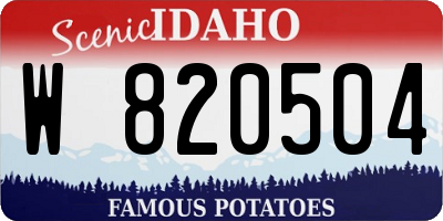 ID license plate W820504