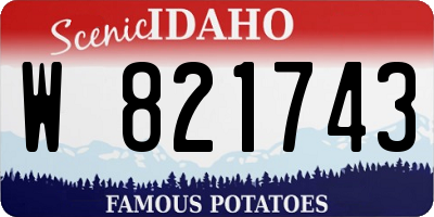 ID license plate W821743