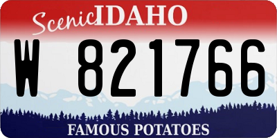 ID license plate W821766
