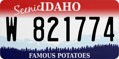 ID license plate W821774