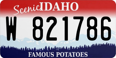 ID license plate W821786