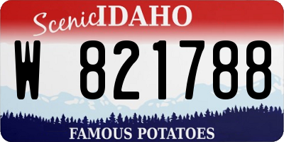 ID license plate W821788