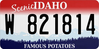 ID license plate W821814