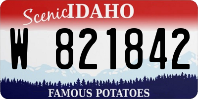 ID license plate W821842